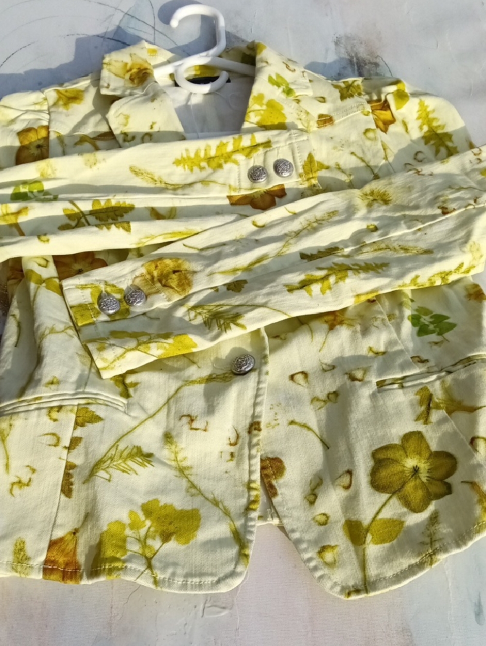 INC International Concepts 2pc Yellow Floral Cotton Jacket and dress